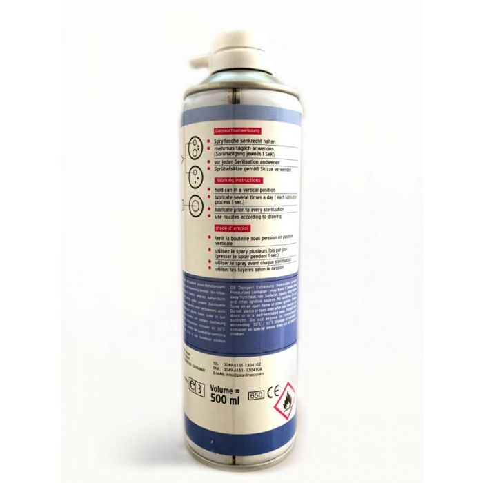 Turbo X Spray Plus Handpiece Lubricant 500ml - Plantinex - Image 2